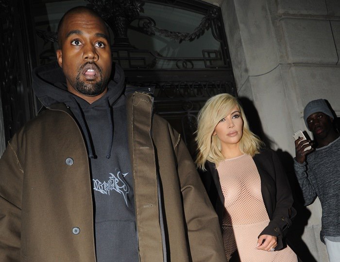 Kim Kardashian's Bridget Jones-style underwear could be seen underneath her dress