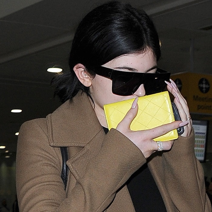 Kylie Jenner goes make-up free after the long haul flight