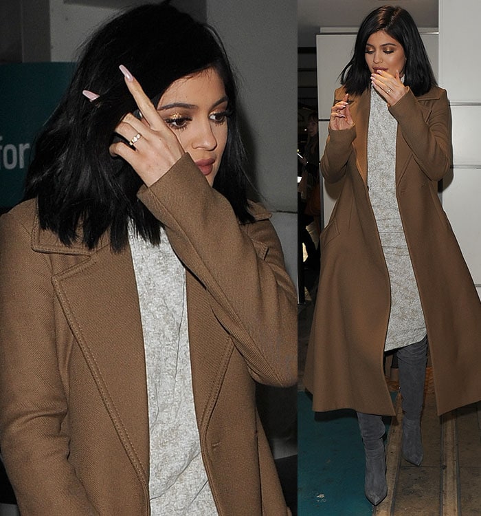 Kylie Jenner shopping at Topshop in Westfield London in London, England, on March 14, 2015