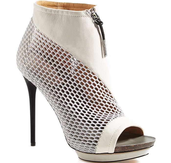 LAMB Bicara Leather and Mesh Platform Booties