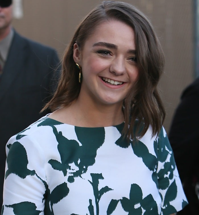 Maisie Williams in a floral Kate Spade New York Spring 2015 top