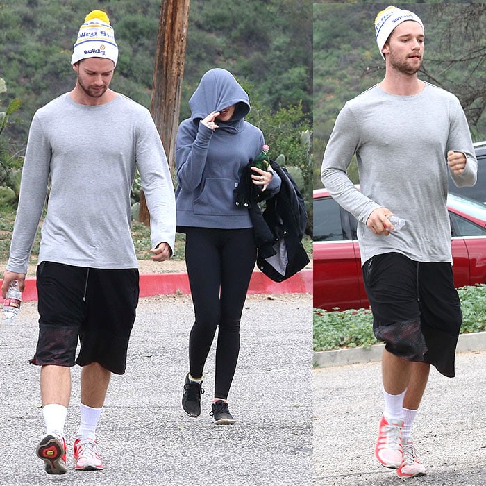 Couple Patrick Schwarzenegger and Miley Cyrus going on a hike together at Runyon Canyon