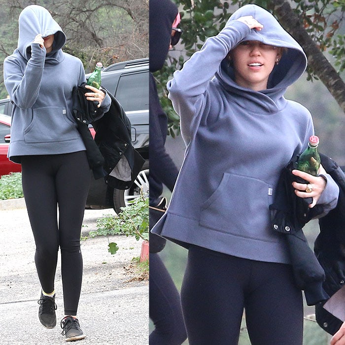 Miley Cyrus going on a hike at Runyon Canyon in Hollywood Hills