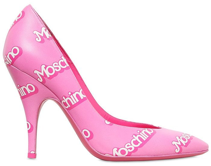 Moschino printed leather pumps