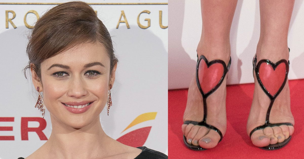 Olga Kurylenko's Hot Feet in Heart Heels at Water Diviner Premiere...