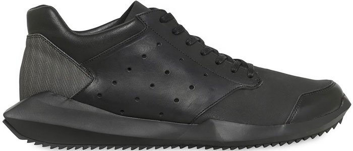 Rick Owens x adidas Leather-and-Nylon Sneakers