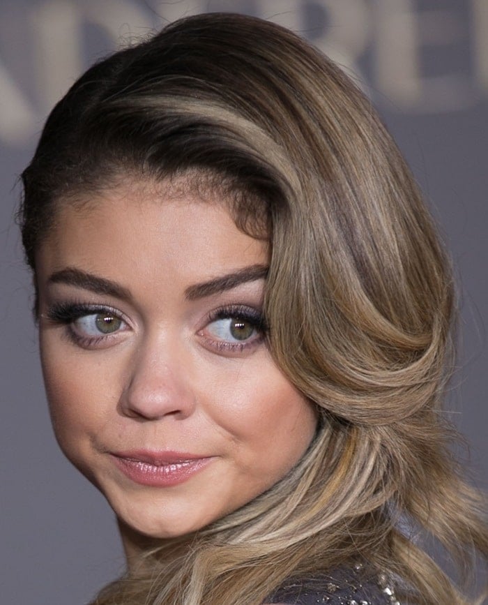 Sarah Hyland at the Cinderella premiere held at the El Capitan Theatre in Hollywood on March 1, 2015