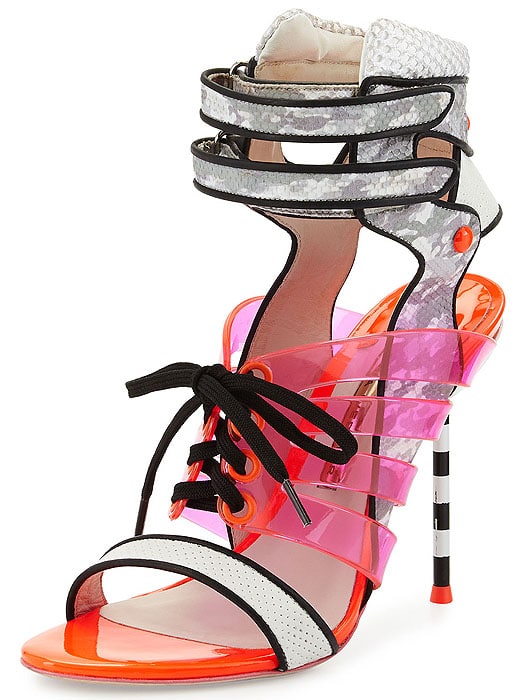 Sophia Webster Jourdan Lace-Up Ankle Strap Sandals