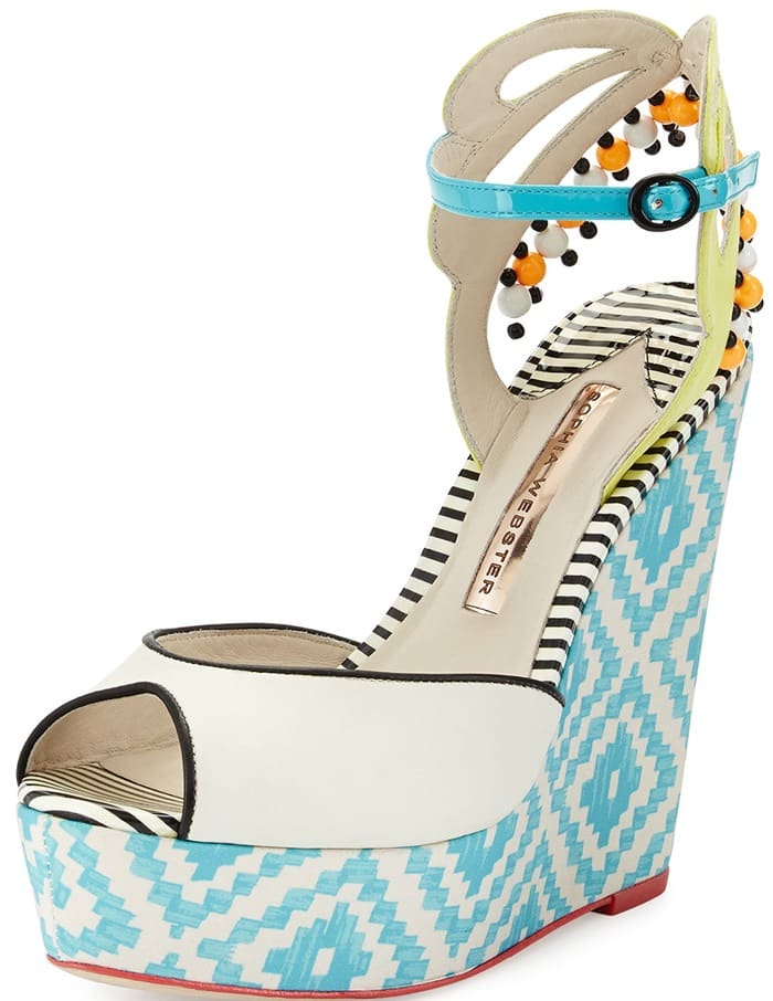 Sophia Webster Lula Printed Wedge Sandal