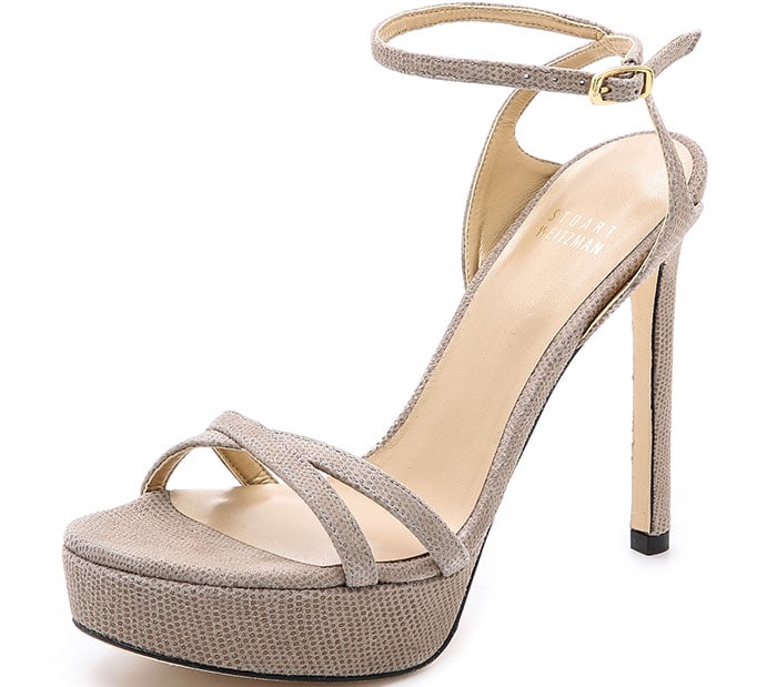 Stuart Weitzman Bebare Platform Sandals in Fawn