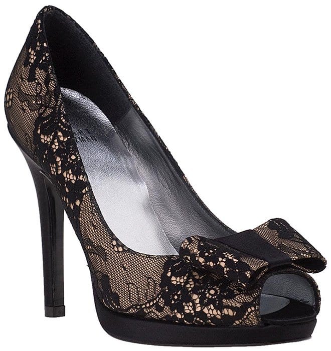 Stuart Weitzman Bowright lace pumps