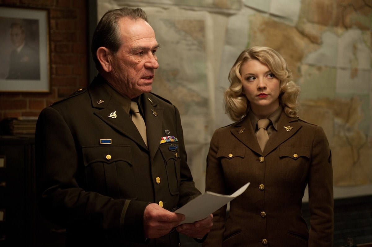 Tommy Lee Jones played Colonel Chester Phillips and Natalie Dormer played Private Lorraine in Captain America: The First Avenger