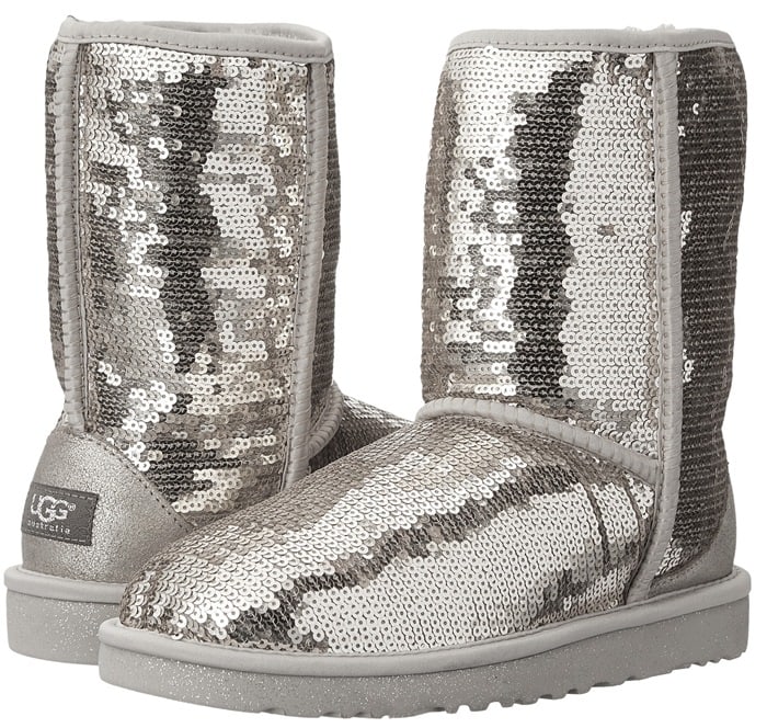 UGG Classic Short Sparkles Silver