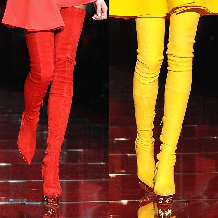 Versace Fall 2015 thigh boots