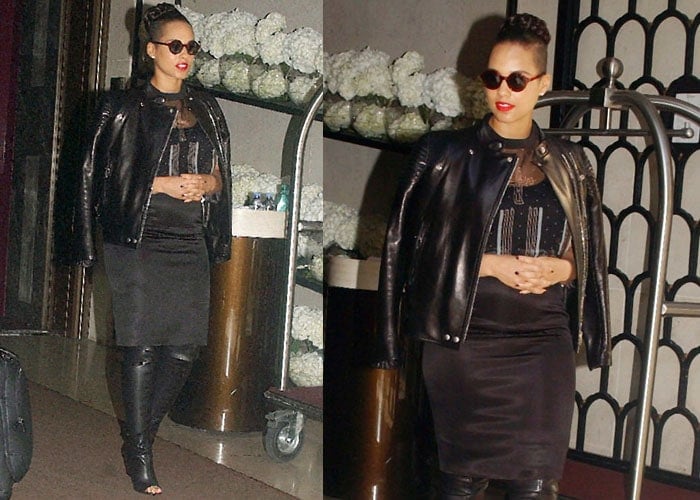 Alicia Keys rocked iconic over-the-knee Givenchy boots