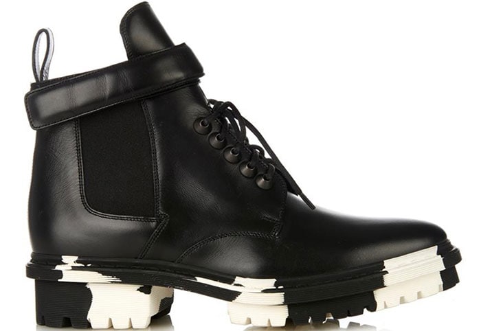 Balenciaga Unit Leather Biker Ankle Boots