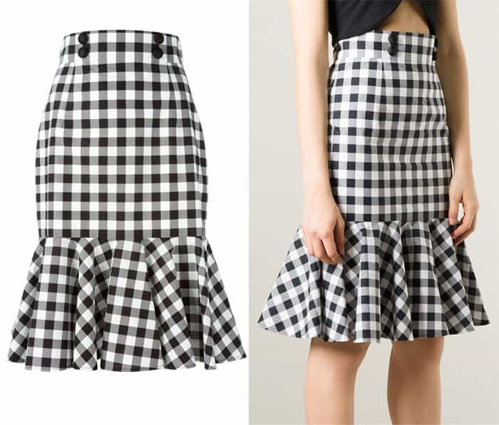 Dolce & Gabbana Check Ruffle Skirt