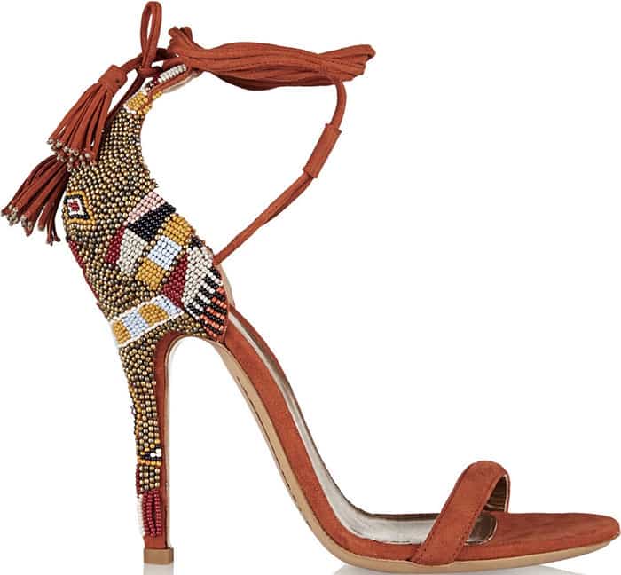 Etro Beaded Suede Sandals