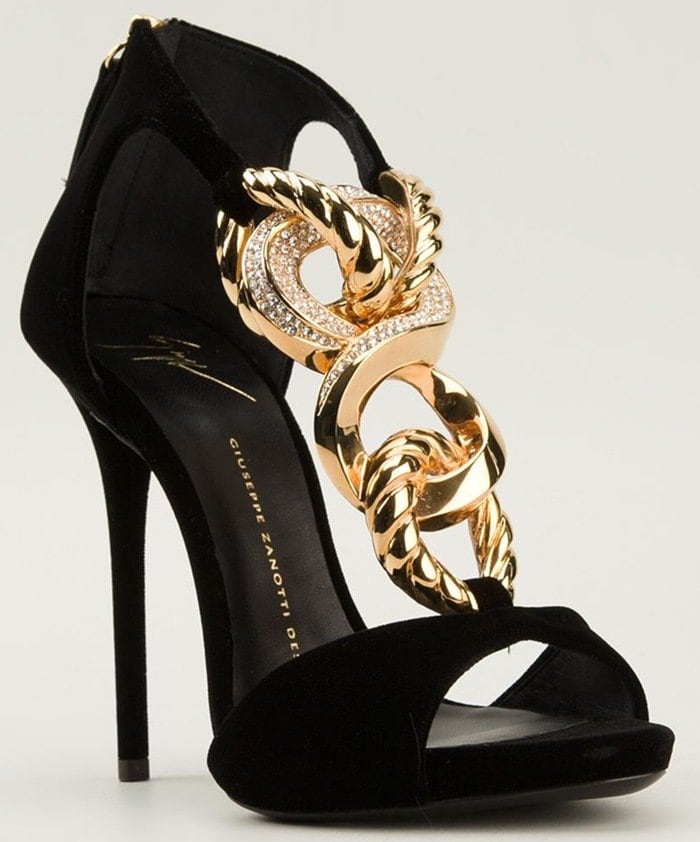 Giuseppe Zanotti Black Embellished Sandals