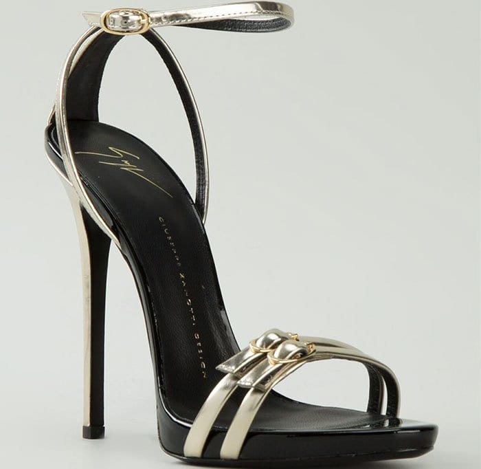 Giuseppe Zanotti Strappy Sandals in Metallic Gold