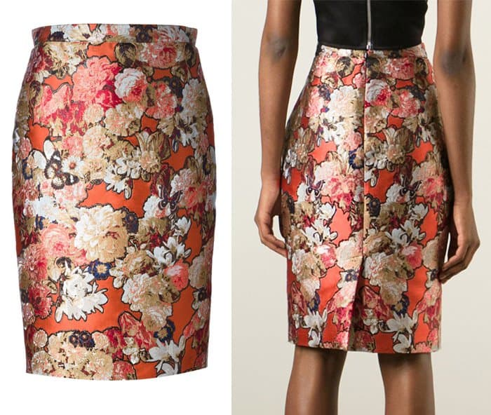 Givenchy Floral Jacquard Skirt