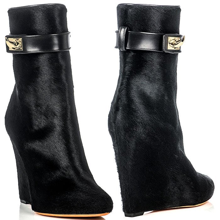 Givenchy Hair Calf Shark Lock Booties