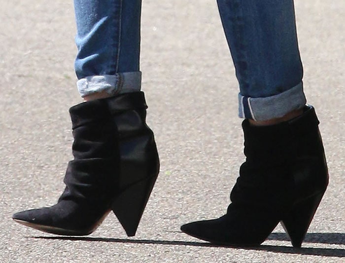 Hilary Duff wearing Isabel Marant boots