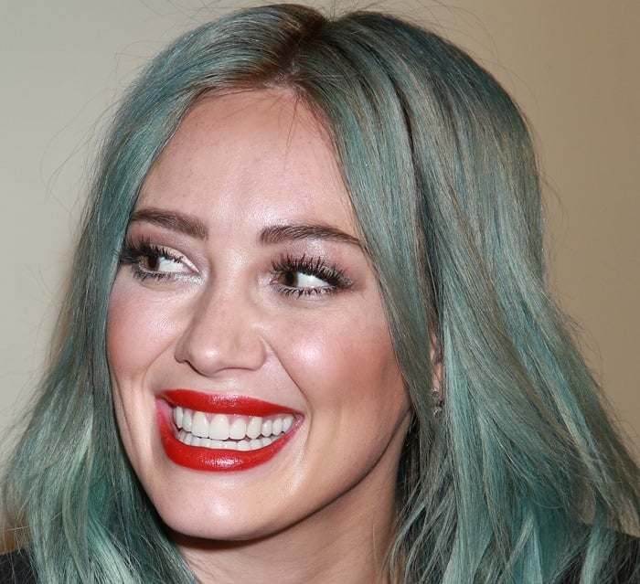 Hilary Duff's freshly colored strands