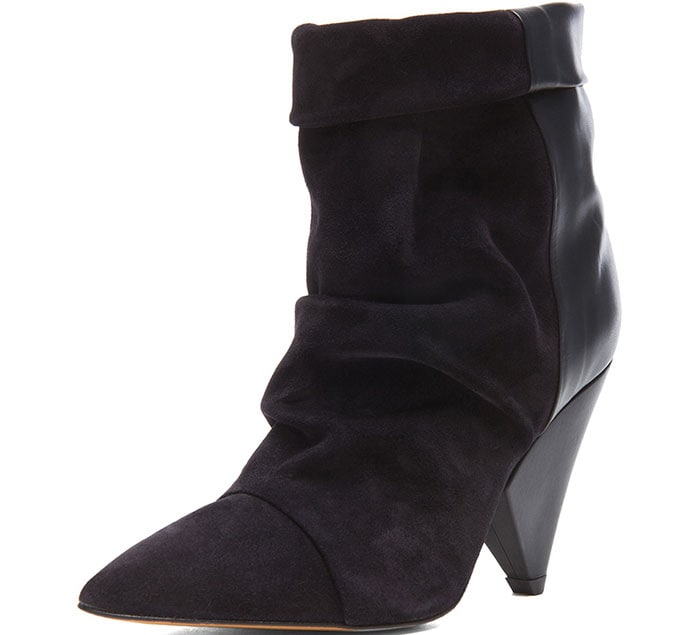 Isabel Marant "Andrew" Calfskin Velvet Leather Boots