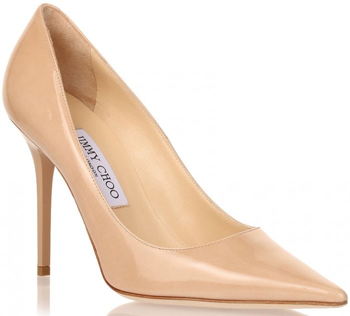 Jimmy Choo Abel Patent Nude Pumps