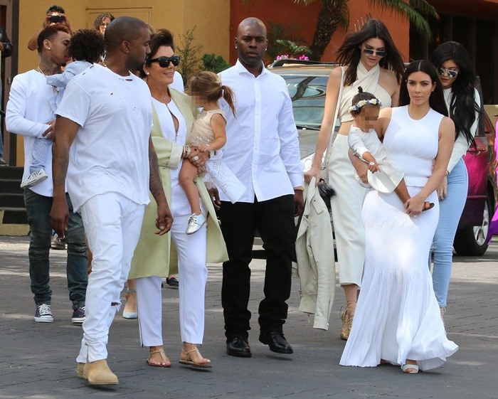 The extended Kardashian-Jenner family attend church in Woodland Hills on Easter Sunday