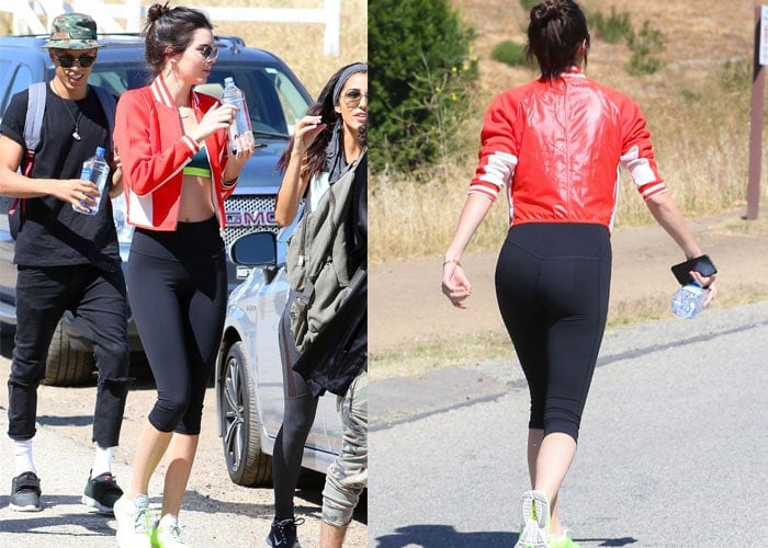Kendall Jenner shows off her ass in skintight pants