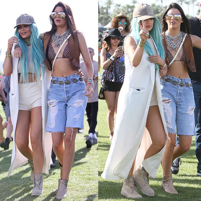 Kylie Jenner wearing Timberland boots