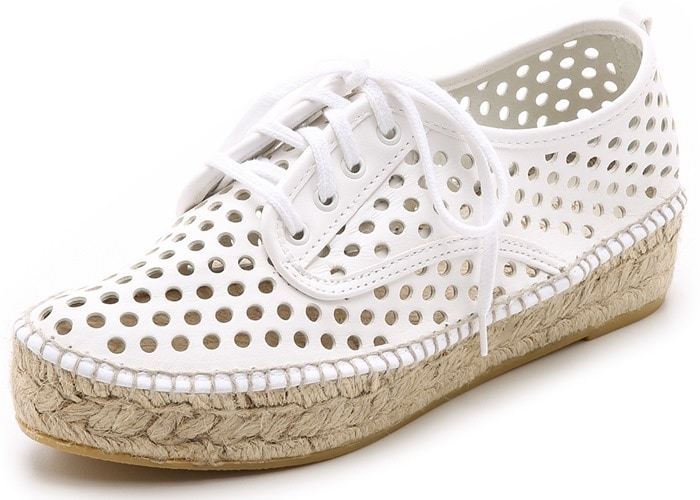 Loeffler Randall Alfie Platform Espadrilles - White