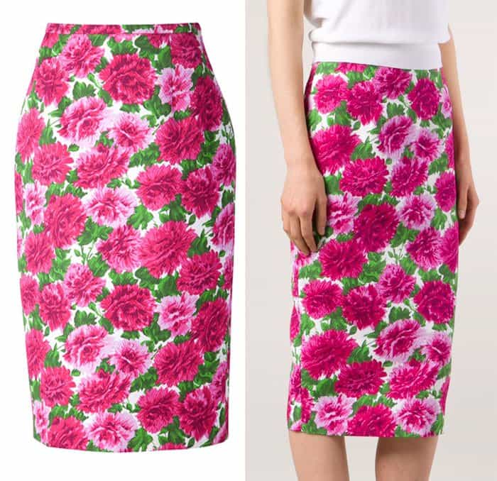 Michael Kors Floral Print Skirt
