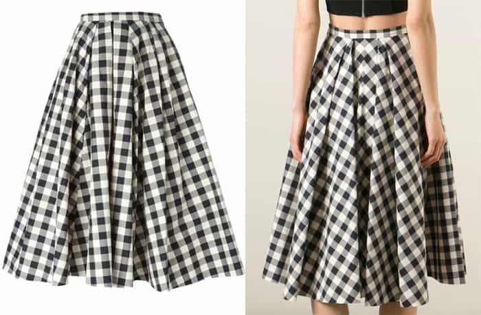 Michael Kors Gingham Check Skirt