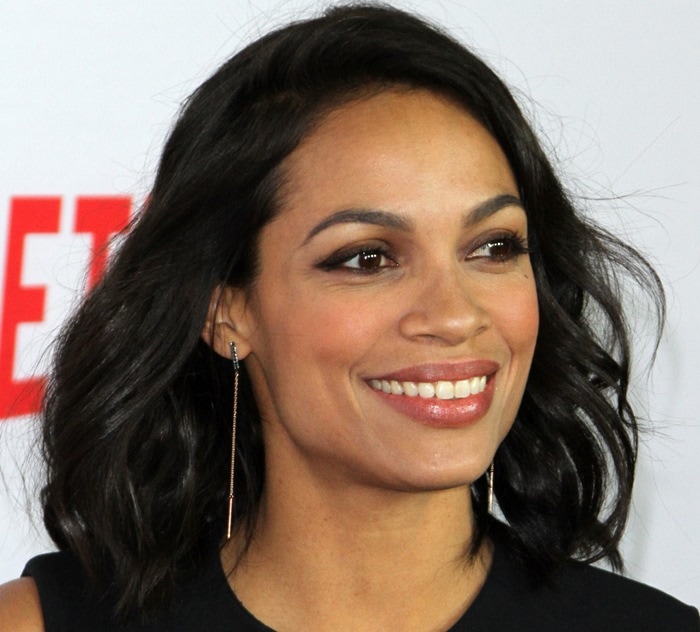 Rosario Dawson at the premiere of Netflix’s ‘Marvel’s Daredevil’ at Regal Cinemas L.A. Live in Los Angeles on April 2, 2015