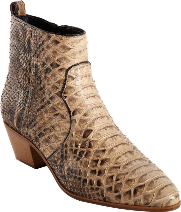 Saint Laurent Python Rock Ankle Boots