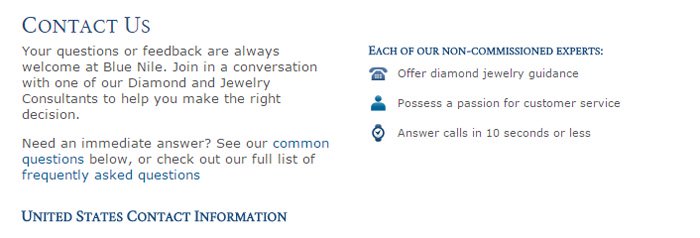 Check the jewelry retailer's customer service page for information