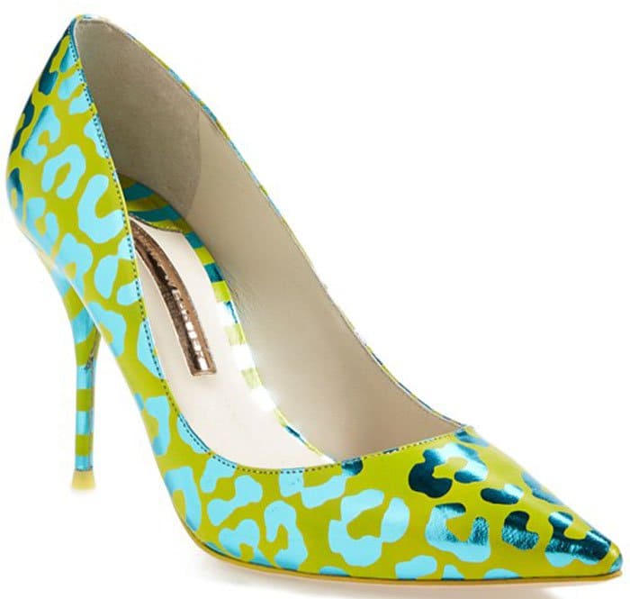 Sophia Webster "Lola" Leopard Mirror Pointy-Toe Pumps