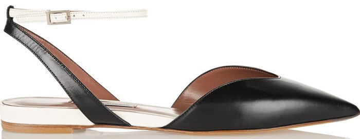 Tabitha Simmons Vera Leather Point-Toe Flats