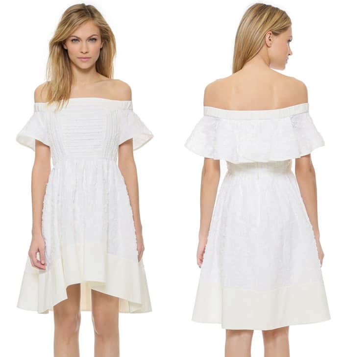 Tibi Off Shoulder Dress