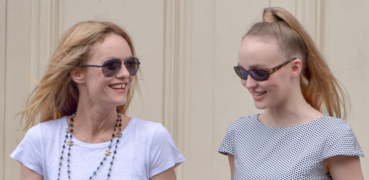 Vanessa Paradis and Lily Rose Depp attending the Chanel Haute