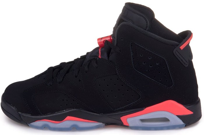 Nike Boys Air Jordan 6 Retro BG "Infrared" Suede Basketball Shoes