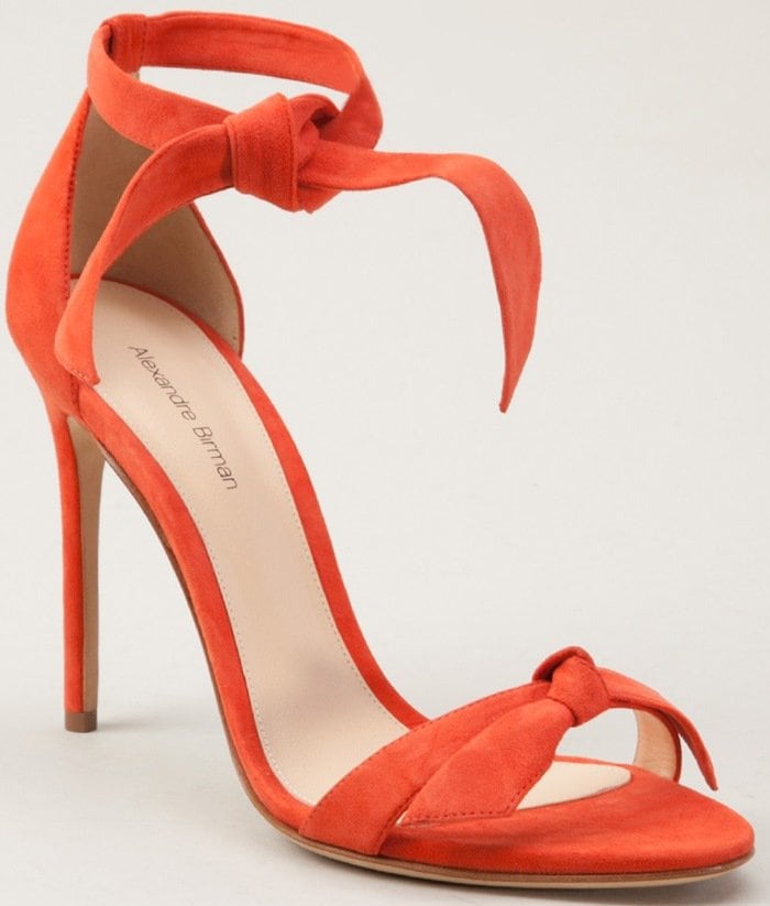 Alexandre Birman Orange 'Clarita' Sandals