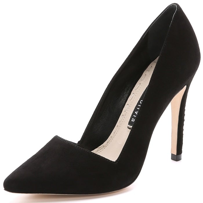 Alice Olivia Dina Suede Pumps - Black