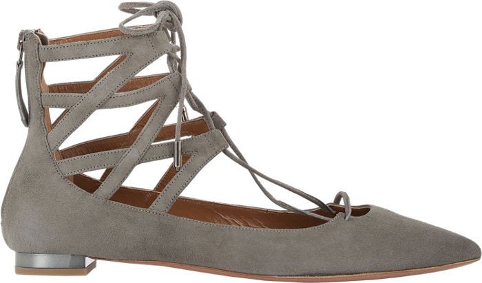 Aquazzura Belgravia Flats Gray