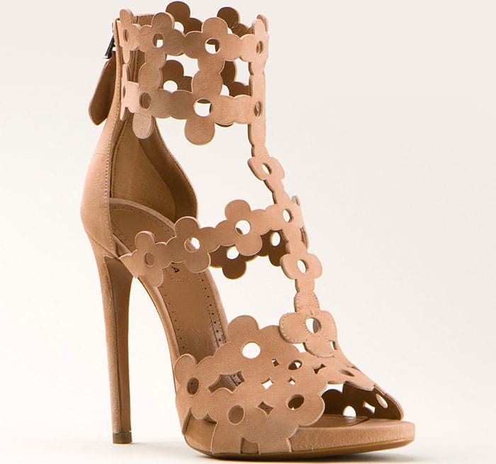 Azzedine Alaia Floral-Cutout Sandals