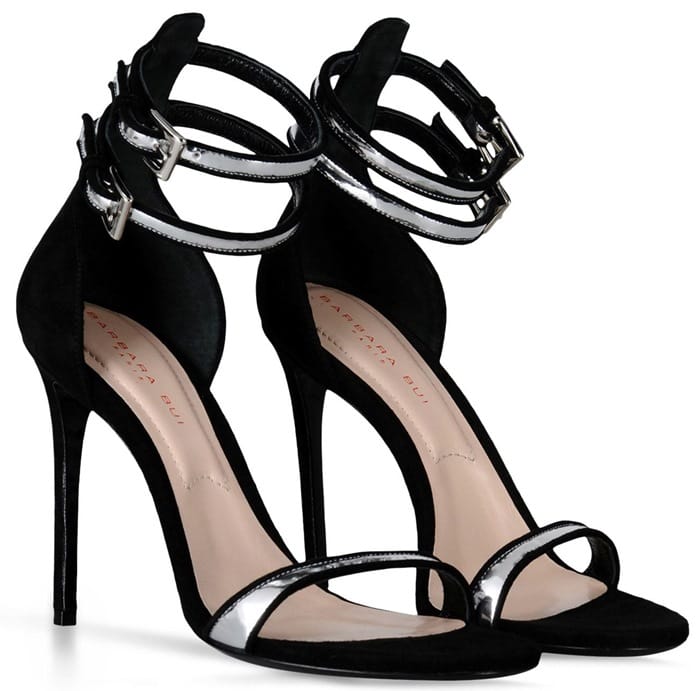 Barbara Bui Mirrored Leather Sandals