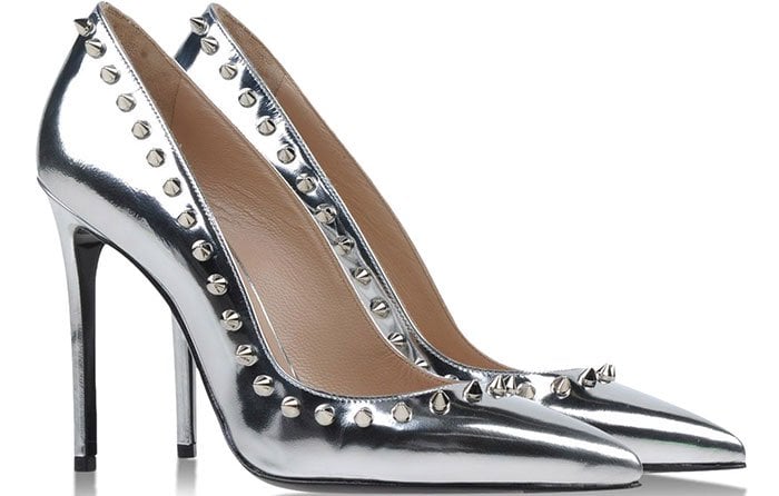 Mirror Metallic Barbara Bui Studded Pumps